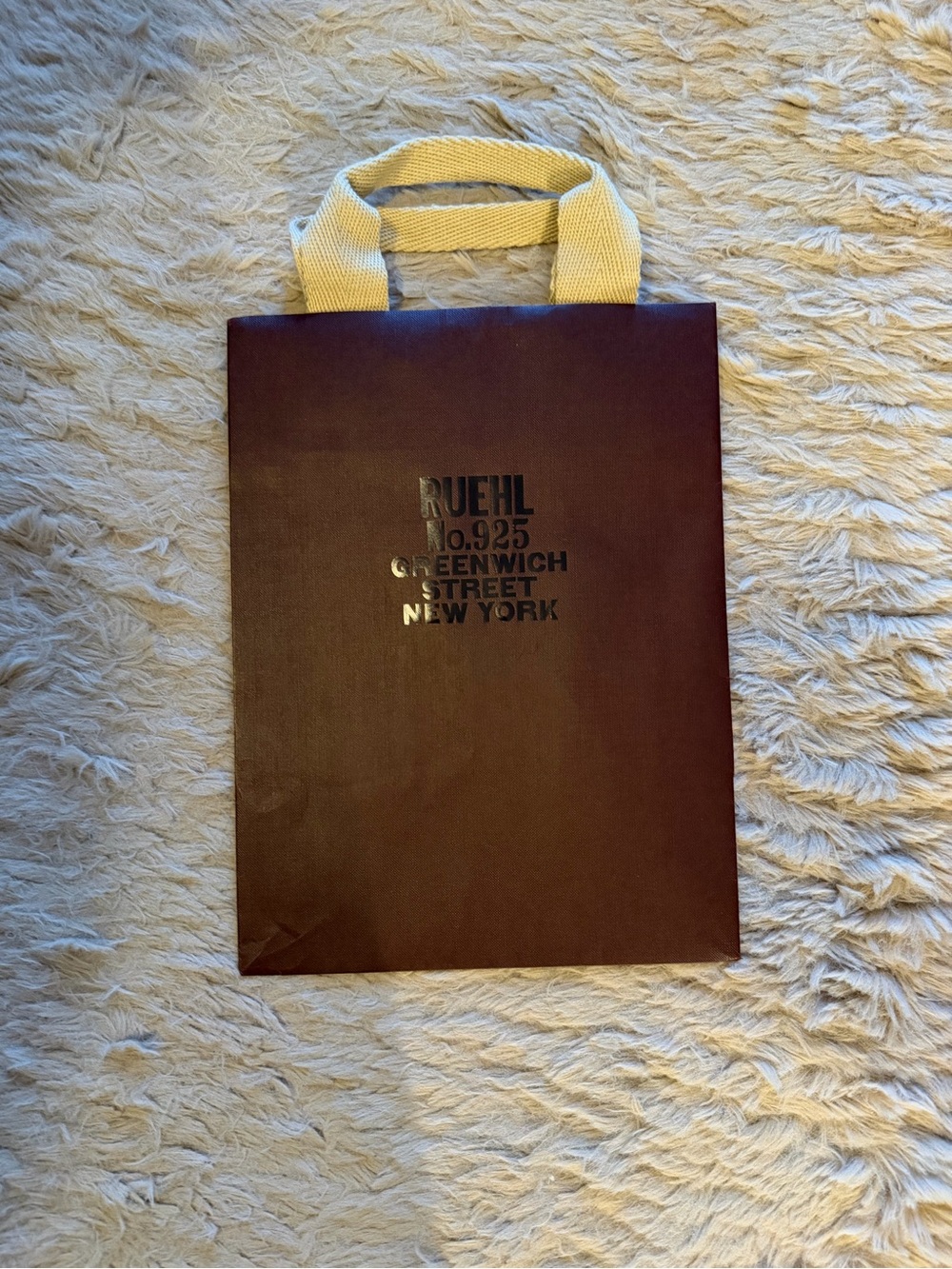 Brand new Ruehl brown paper bag with handles #ruehl #paperbag #abercrombie&fitch